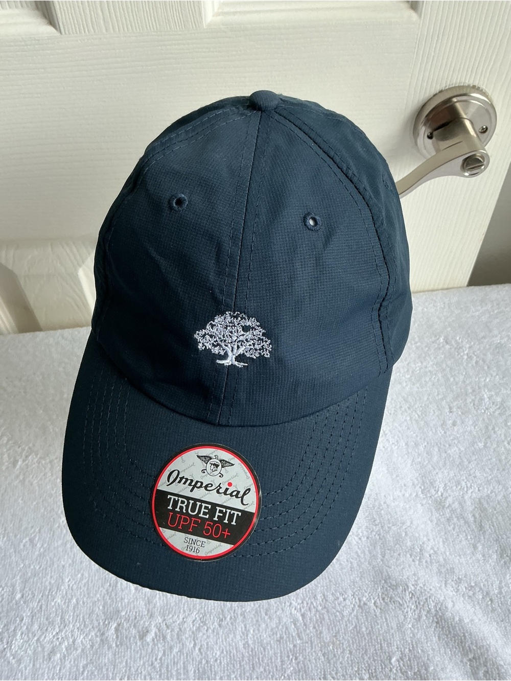 Imperial True Fit Navy Baseball Cap with White Tree Logo